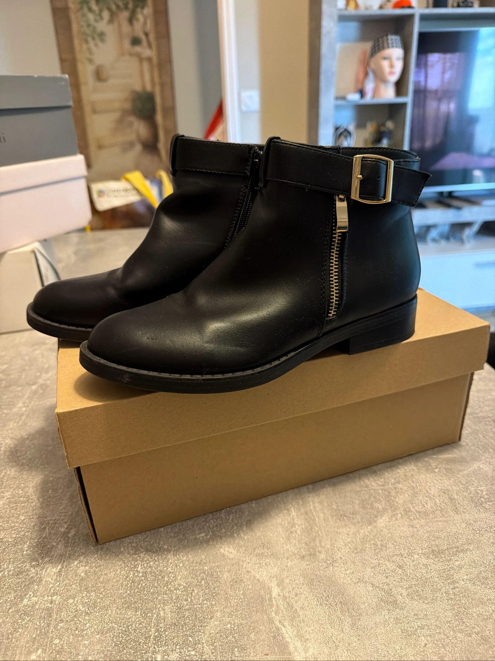 Bottine noir Anna field taille 38 très bon état 
